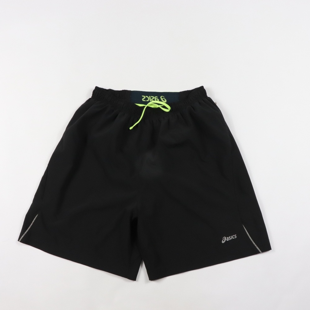 Asics Spell Out Lined Running Jogging Shorts Black
